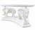 Mid-Century Modern White Elephant Sculptural Coffee Table With Faux Shagreen Top Trim For Sale - Image 3 of 7