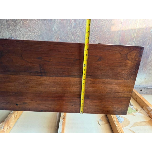 Vintage English French Country Style Narrow Top Console Table For Sale - Image 9 of 17