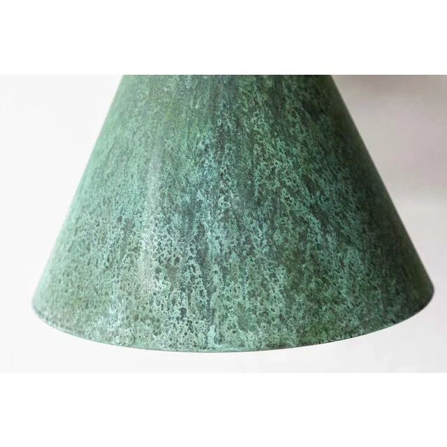 Hans-Agne Jakobsson 'Tratten' Verdigris Patinated Outdoor Sconces - a Pair For Sale - Image 9 of 12