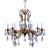 1930s Vintage Spanish Chandelier With Drop Crystals For Sale