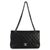 Black Black Quilted Lambskin Medium Classic Double Flap Bag For Sale - Image 8 of 9