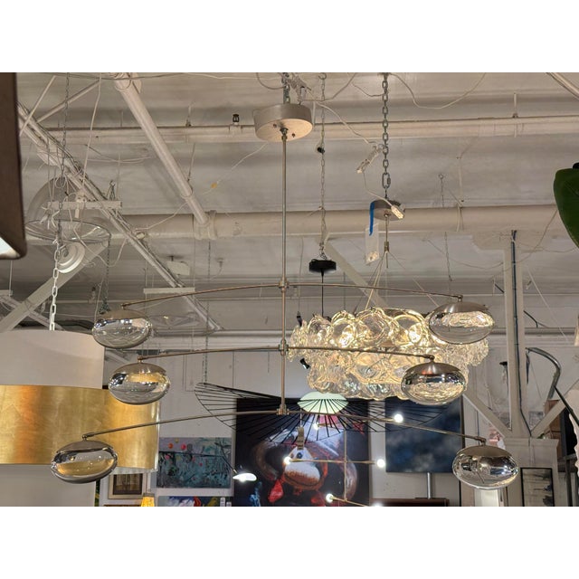 Mid-Century Modern Ochre Gaia Chandelier, Three Tier With Six Pebbles For Sale - Image 3 of 12