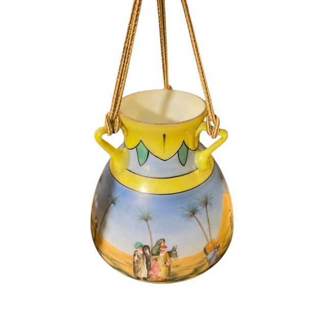 Mid 20th Century Hand-Painted Glass Islamic Mosque Lamp For Sale - Image 9 of 12