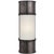 Oxford 12" Bath Sconce in Bronze with Frosted Glass Designer: Chapman & Myers Height: 12" Extension: 4" Backplate: 3.75" x...