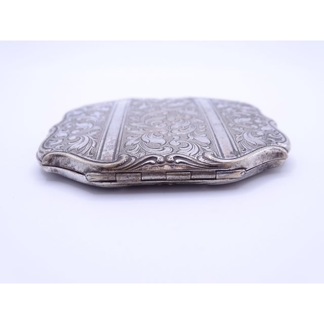 Art Nouveau Powder with Mirror and Silver Plate, France, 1890s For Sale - Image 5 of 18