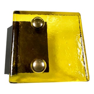 Mid-Century Modern Amber Glass Push and Pull Alpana Door Handle, 1960s For Sale