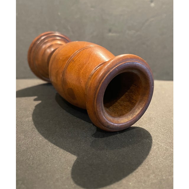 1900 - 1909 Antique Treen Wooden Vase For Sale - Image 5 of 5