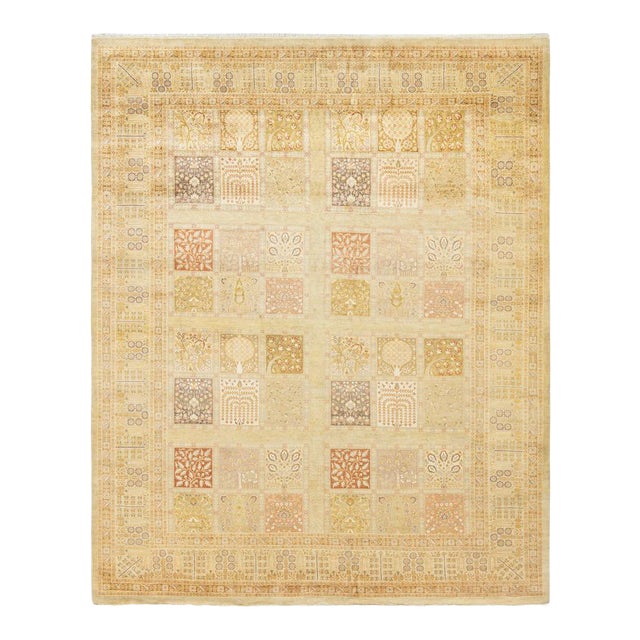 Mogul Collection Hand-Knotted Area Rug - Ivory 8' 5" x 10' 4" For Sale