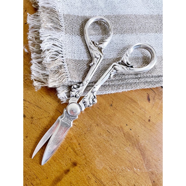 Tiffany and Co. Antique Tiffany & Co Sterling Silver Grape Shears For Sale - Image 4 of 8