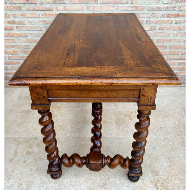19th Century French Baroque Walnut Desk For Sale - Image 11 of 18