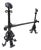 Amsterdamse School Dutch Art Deco Iron Andirons with Cross Bar, 1920s, Set of 3 For Sale