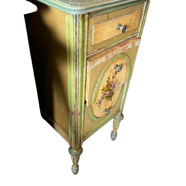 Antique Italian Hand-Painted Venetian Style 3-Drawer Cabinet – 19th Century Elegance For Sale In Philadelphia - Image 6 of 10