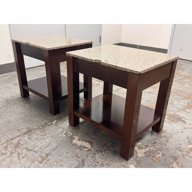 Wood Bermanfalk Bespoke Nightstands, Pair For Sale - Image 7 of 11
