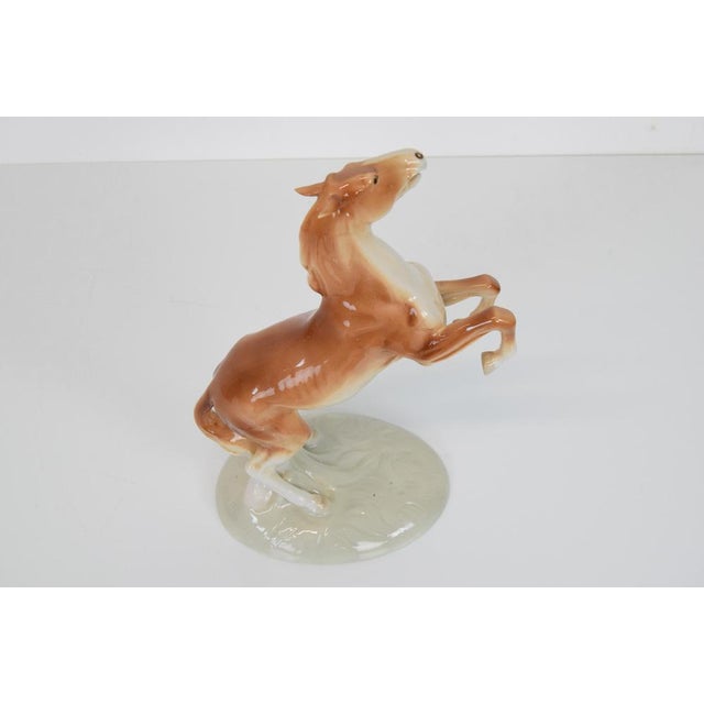 Porcelain Prancing Horse from Royal Dux, 1940s For Sale - Image 10 of 14