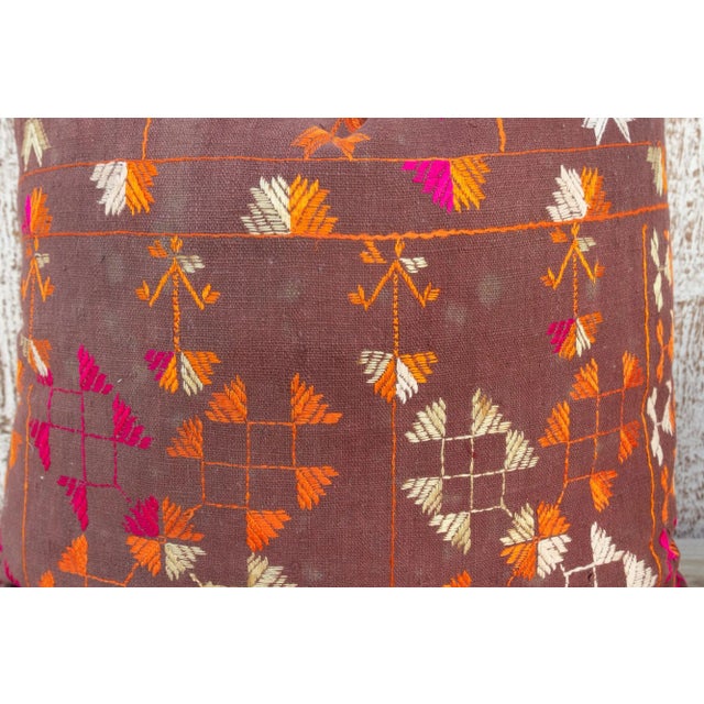 Savi Antique Indian Folk Pillow For Sale In Los Angeles - Image 6 of 10