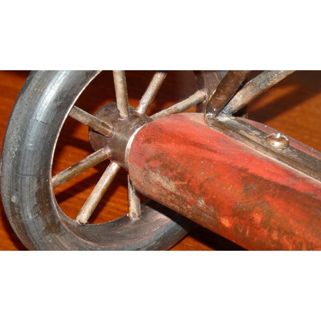 Hand-Painted Wooden Francesco Baracca SPAD S.XIII Model Plane, Italy, 1940s For Sale - Image 13 of 18