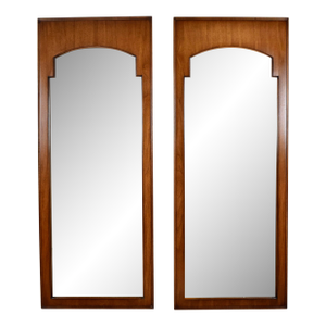 1950s John Stuart Arts & Crafts Style Walnut Mirrors