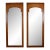 Pair of Walnut Wall Mirrors by John Stuart Inc., Mid Century, 1950s For Sale