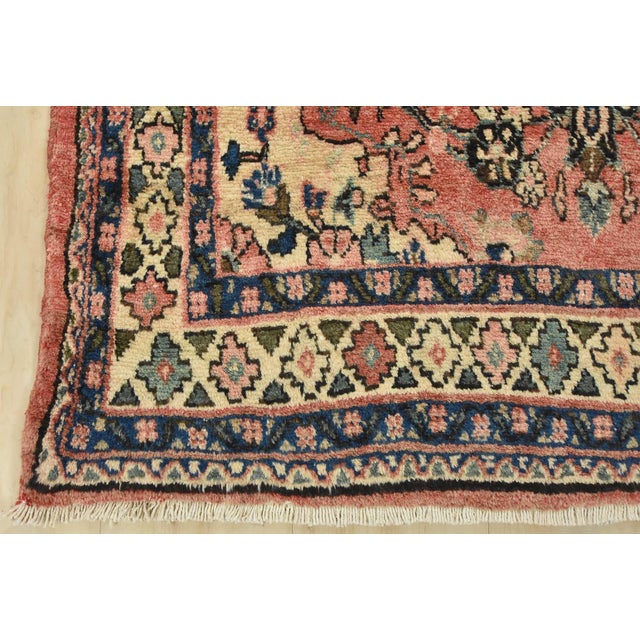 Malayer Runner 3’9” X 9’4” Red Wool Semi-Antique Traditional Hand-Knotted Rug For Sale - Image 12 of 15