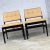 Mid-Century Modern Hibriten Blackened Wood and Faux Leather Mid-Century Modern Chairs - a Pair For Sale - Image 3 of 13