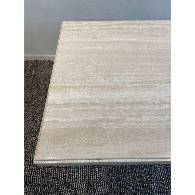 Stone Vintage 1970s Travertine Table in the Manner of Carlo Scarpa For Sale - Image 7 of 12