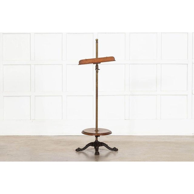 19th Century English Brass Reading Stand Table, 1880 For Sale - Image 10 of 12