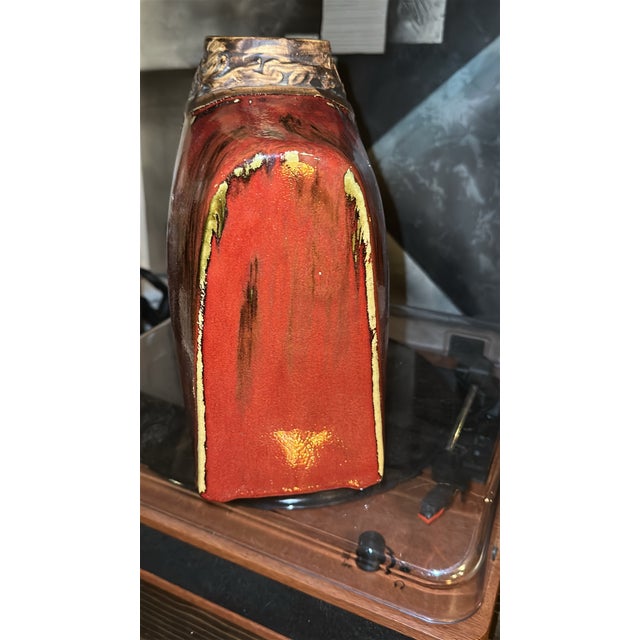 Vintage Asian Jacket Ceramic Vase in Oxblood Glaze For Sale - Image 12 of 12