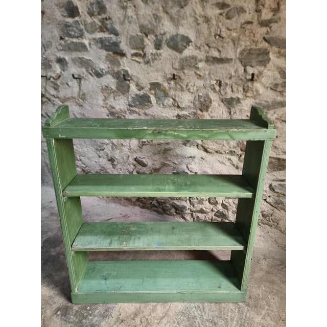 Vintage Pine Open Shelving Unit in Sage Green Paint, 1900 For Sale - Image 18 of 18