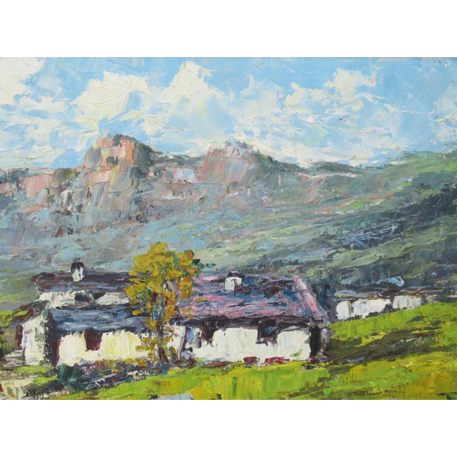 Vintage C.1940's-50's Italian Sicilian Signed Artist Imressionist Landscape Oil Painting For Sale In West Palm - Image 6 of 13