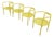 Yellow Locus Solus Chairs by Gae Aulenti for Poltronova, 1960s, Set of 4 For Sale
