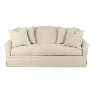 m.j. Design Consultants Custom Neutral Upholstered Sofa For Sale