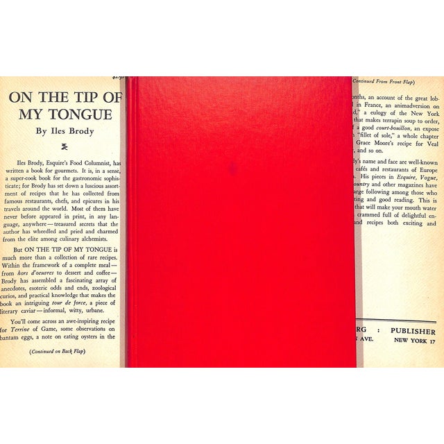 BRODY, Iles Esquire's renowned food columnist Inscribed to Colonel Darling by the author on the FFEP [274] pp. w/ Jacket...