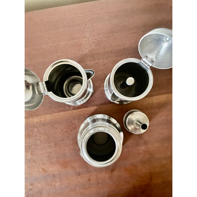 Italian Coffee Maker and Kettle from Vev Vigano Kontessa, 1980s, Set of 2 For Sale - Image 4 of 9