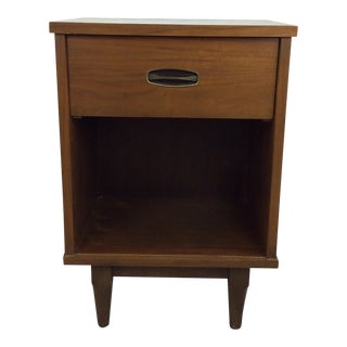 Mid Century Modern Single Drawer Nightstand For Sale
