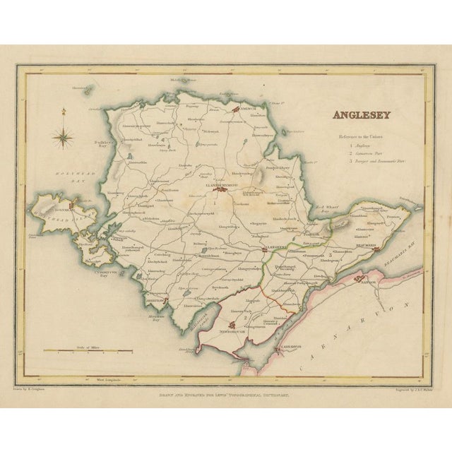 Paper Map of Anglesey, 1844 For Sale - Image 7 of 10