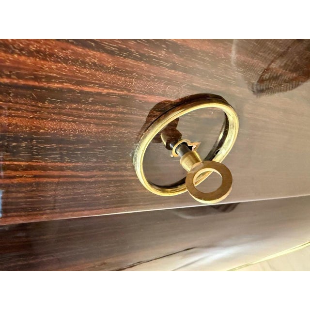 Art Deco Sideboard in Macassar Ebony and Brass, Paris, 1930s For Sale - Image 15 of 18