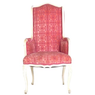 Pink Highback Wing Chair For Sale
