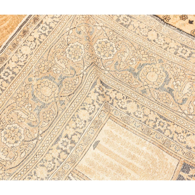 Fine Antique Persian Kirman Botanic Handmade Wool Rug For Sale - Image 9 of 9
