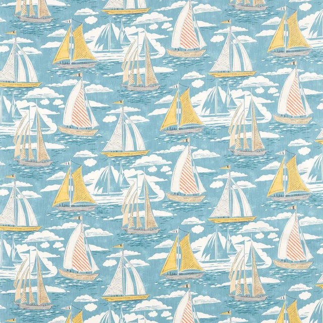 Sanderson Sailor Fabric in Pacific - a Sample For Sale