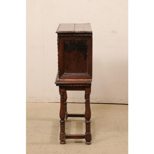 Wood 18th Century Italian Classical Brown Wood Butler’s Desk For Sale - Image 7 of 11