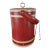 1970s Georges Briard Red Faux Leather Tall Ice Bucket Champagne Cooler For Sale