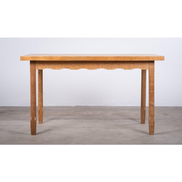 Brutalist Oak Dining Table by Henning Kjærnulf, 1960s For Sale - Image 6 of 12