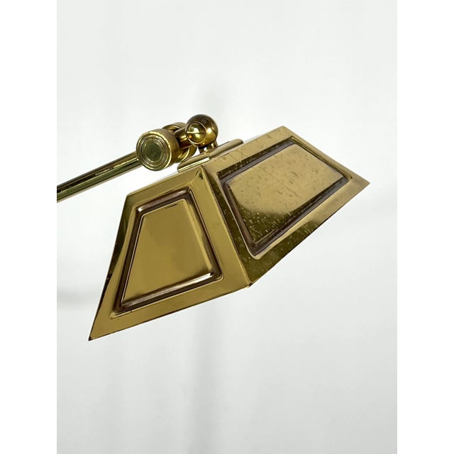 Gold Italian Adjustable Solid Brass Floor Lamp, 1970s For Sale - Image 8 of 16
