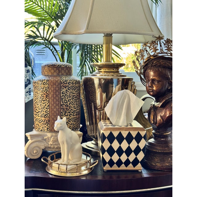 Made in India Solid Brass Bamboo Motif Petite Serving Tray For Sale - Image 12 of 15