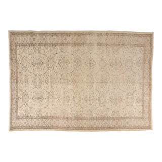 Vintage Hanknotted Floor Turkish Rug For Sale