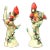 Mid 20th Century Italian Porcelain Cardinal Birds - Pair For Sale