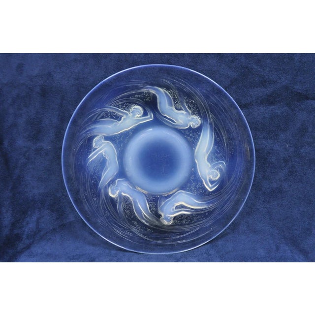 René Lalique Ondines Opalescent Clear Glass Swimming Mermaids French Dish Plate For Sale - Image 9 of 9