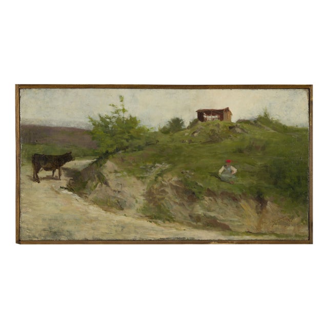 Eugenio Spreafico, Italian Landscape, 19th Century, Oil on Canvas For Sale