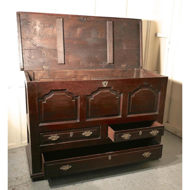 Large Antique Three-Drawer Mule Chest For Sale - Image 10 of 12