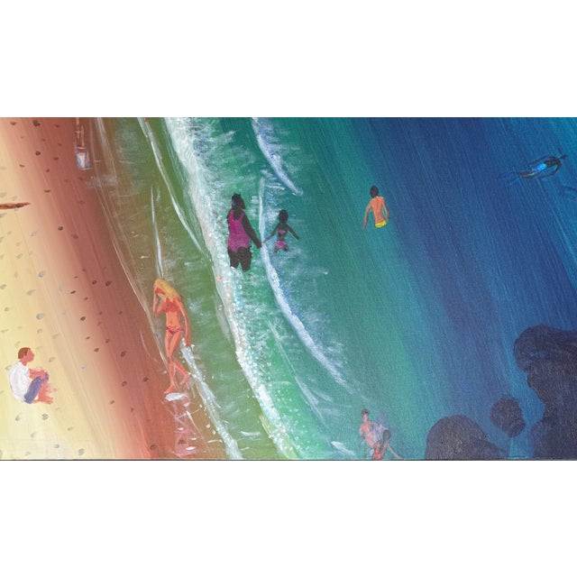 Textile "Florida Day" Acrylic on Canvas by Joe Davis 2010 For Sale - Image 7 of 10